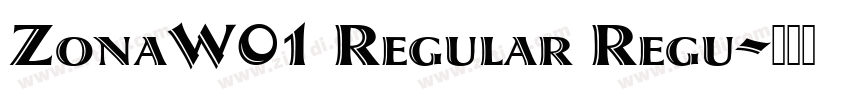 ZonaW01 Regular Regu字体转换